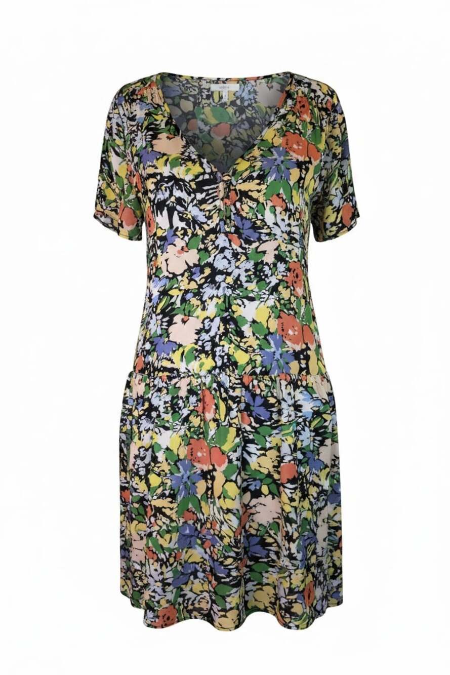 Parker Savannah Floral Silk Blend Shift Dress in Cannes Floral - Picture 1 of 8